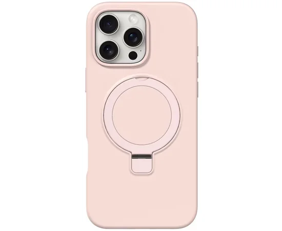 Чехол Silicone Case Full Protective NO LOGO with Ring для Apple iPhone 16 Pro (6.3") Pink