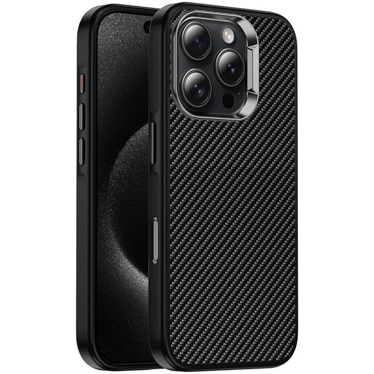 Чохол TPU+PC Carbon with MagSafe для Apple iPhone 16 Pro (6.3") Black