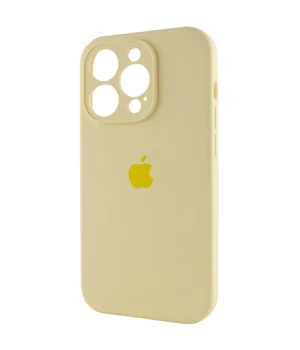 Чехол Silicone Case Full Camera Protective (AA) для Apple iPhone 16 Pro (6.3") Желтый / Mellow Yellow