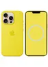 Чохол Silicone case (AAA) with Magsafe and Animation (button) для Apple iPhone 16 Pro (6.3") Star Fruit
