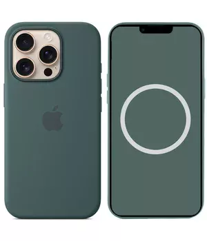 Чохол Silicone case (AAA) full with Magsafe and Animation для Apple iPhone 16 Pro (6.3") Lake Green