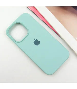 Чехол Silicone Case Full Protective (AA) для Apple iPhone 16 Pro (6.3") Бирюзовый / Beryl