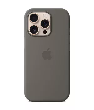 Чохол Silicone case (AAA) full with Magsafe and Animation для Apple iPhone 16 Pro (6.3") Stone Grey