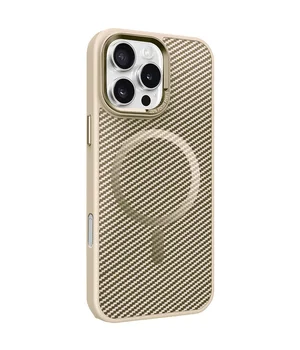 Чехол TPU+PC Carbon Mirage with MagSafe для Apple iPhone 16 Pro (6.3") Antique White