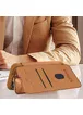Кожаный чехол-книжка Nillkin Qin Prop для Apple iPhone 16 Pro (6.3") Brown