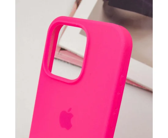 Чохол Silicone Case Full Protective (AA) Apple iPhone 16 Pro (6.3") Рожевий / Barbie pink