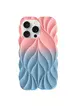 TPU чохол Leaf для Apple iPhone 16 Pro (6.3") Pink / Blue