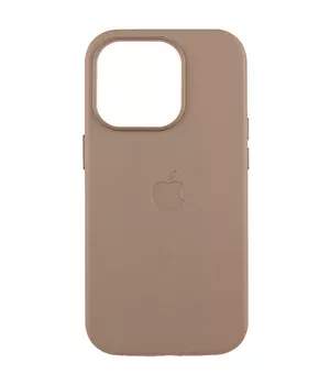Кожаный чехол Leather Case (AAA) with MagSafe and Animation для Apple iPhone 16 Pro (6.3") Taupe