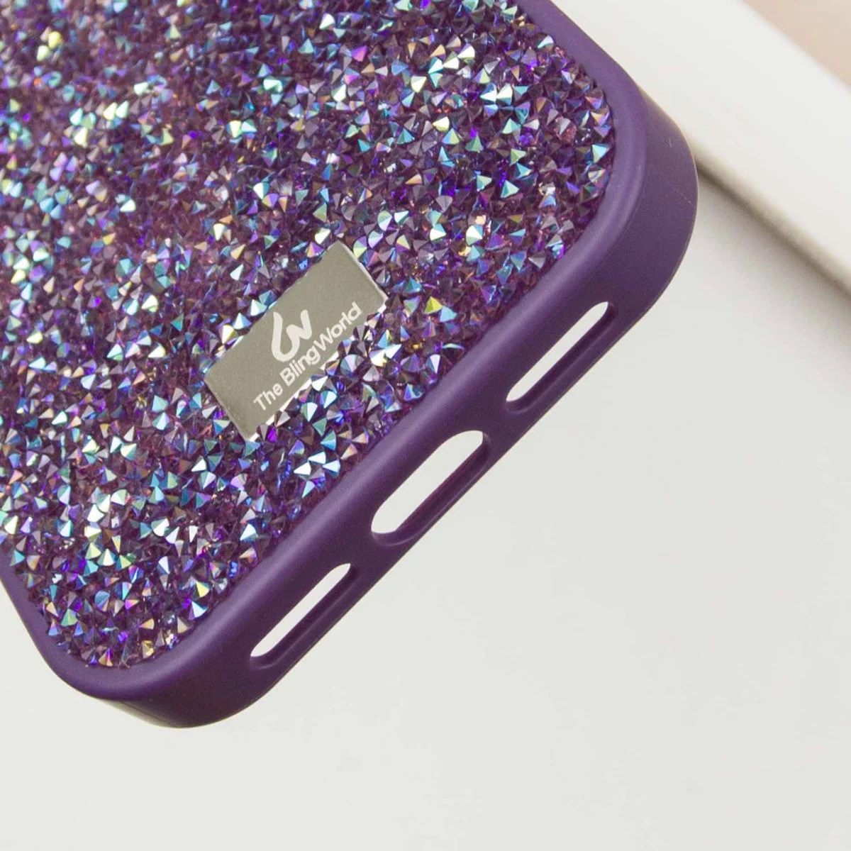 TPU чохол Bling World Rock Diamond для Apple iPhone 16 Pro (6.3") Фіолетовий