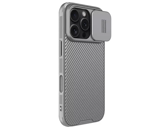 Карбоновая накладка Nillkin CamShield Pro для Apple iPhone 16 Pro (6.3") Titanium Gray