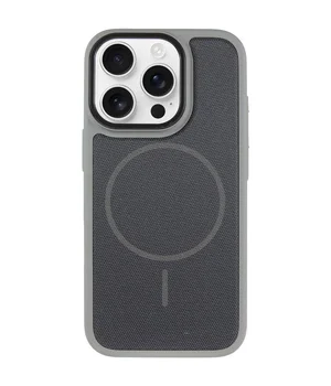 Чохол PC TechWoven Hybrid with MagSafe для Apple iPhone 16 Pro (6.3") Grey / Black