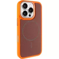 Чехол PC TechWoven Hybrid with MagSafe для Apple iPhone 16 Pro (6.3") Orange / Brown