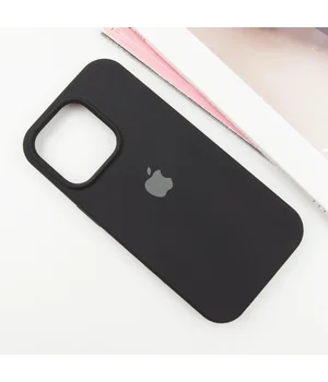 Чехол Silicone Case Full Protective (AA) для Apple iPhone 16 Pro (6.3") Черный / Black