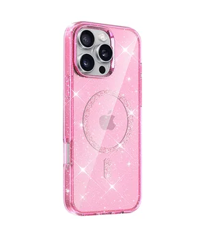 Чехол TPU Eclipse Sparkle (MagFit) для Apple iPhone 16 Pro (6.3") Pink