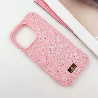 TPU чохол Bling World Rock Diamond для Apple iPhone 16 Pro (6.3") Рожевий
