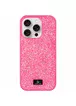TPU чехол Bling World Rock Diamond для Apple iPhone 16 Pro (6.3") Ярко-розовый 