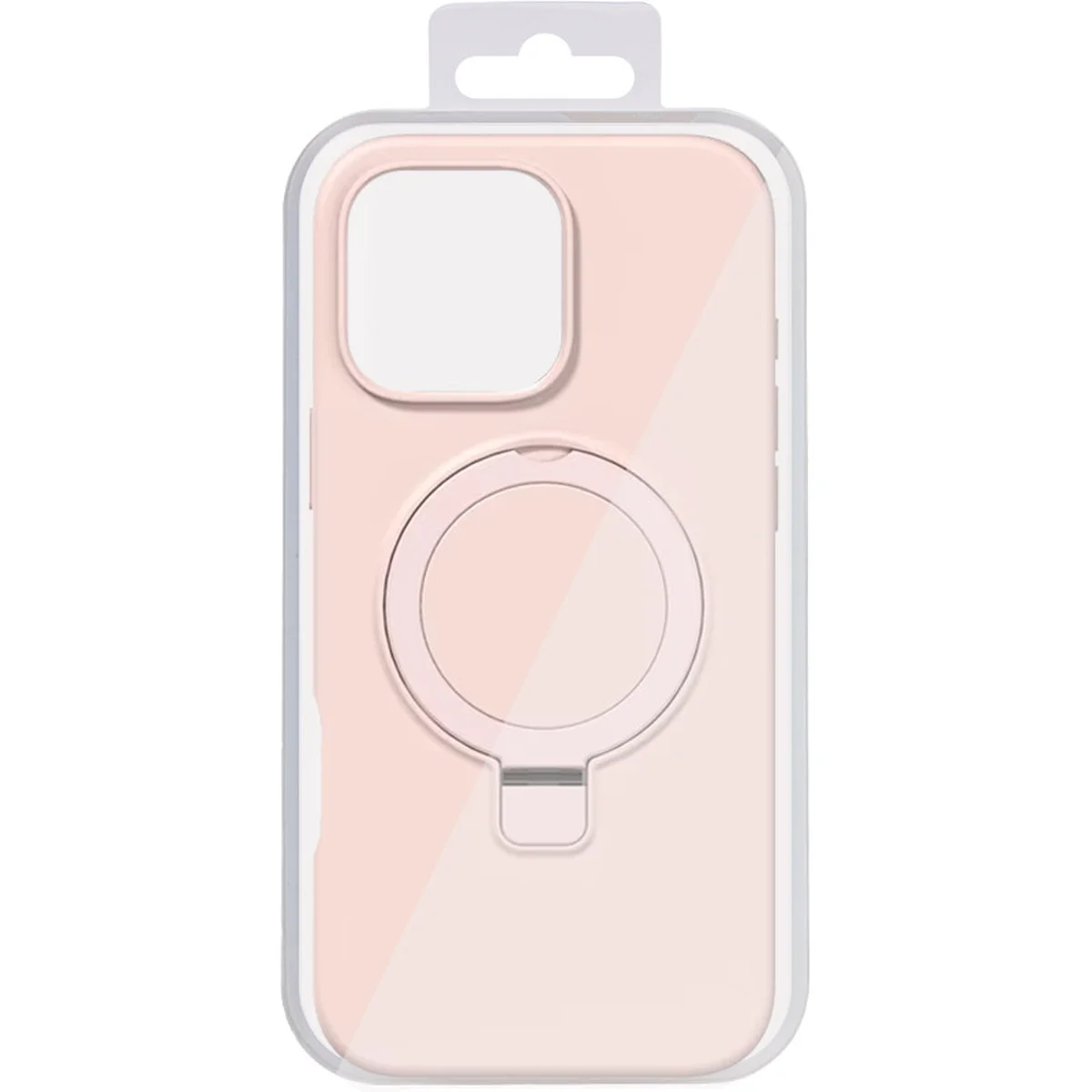 Чохол Silicone Case Full Protective NO LOGO with Ring для Apple iPhone 16 Pro (6.3") Pink