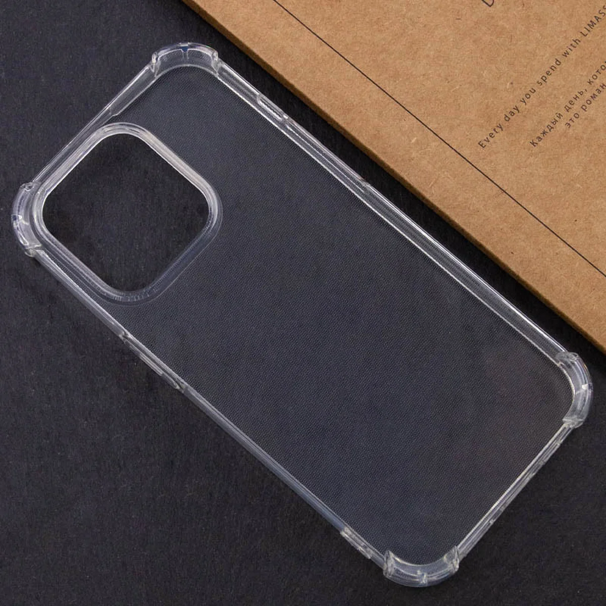 TPU чехол GETMAN Ease logo усиленные углы для Apple iPhone 16 Pro (6.3") Бесцветный (прозрачный)