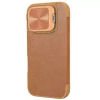 Кожаный чехол-книжка Nillkin Qin Prop для Apple iPhone 16 Pro (6.3") Brown