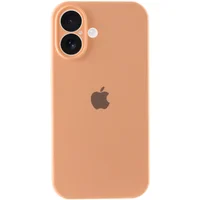 Чехол Silicone Case Full Camera Protective (AA) для Apple iPhone 16 (6.1") Оранжевый / Cantaloupe
