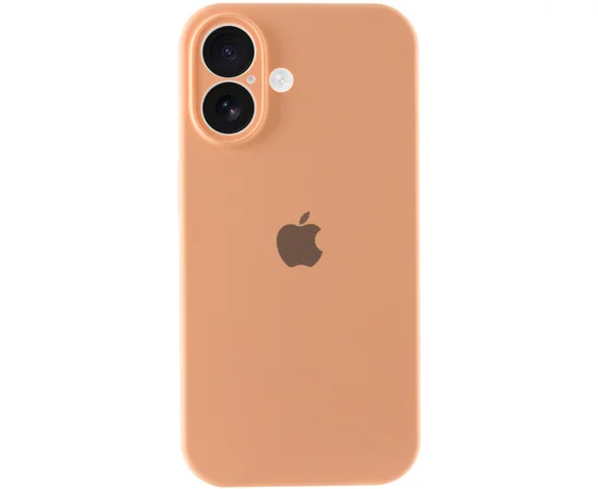 Чехол Silicone Case Full Camera Protective (AA) для Apple iPhone 16 (6.1") Оранжевый / Cantaloupe