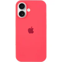Чохол Silicone Case Full Protective (AA) для Apple iPhone 16 (6.1") Кавуновий / Watermelon red