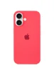 Чехол Silicone Case Full Protective (AA) для Apple iPhone 16 (6.1") Арбузный / Watermelon red