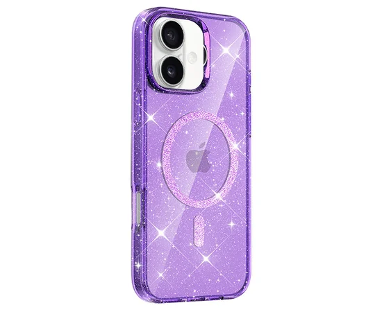 Чехол TPU Eclipse Sparkle (MagFit) для Apple iPhone 16 (6.1") Purple