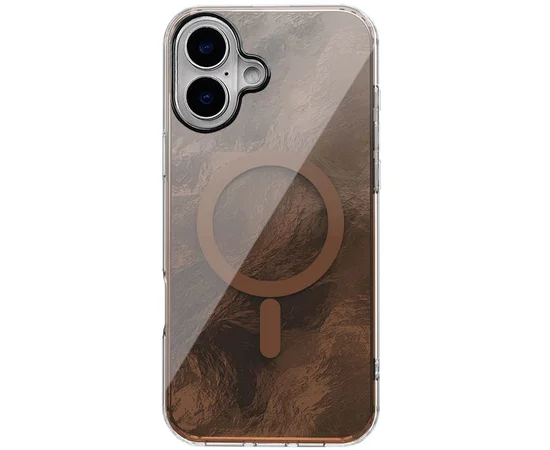 Чохол TPU Shiny Mountain (MagFit) для Apple iPhone 16 (6.1") Chocolate