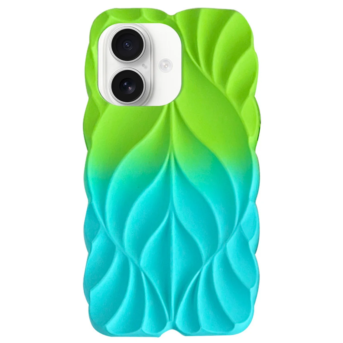 TPU чехол Leaf для Apple iPhone 16 (6.1") Green / Aqua