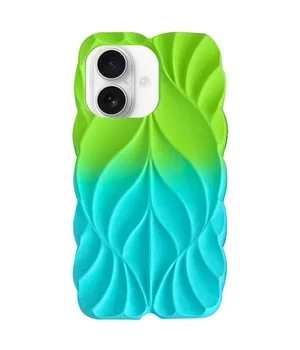 TPU чохол Leaf для Apple iPhone 16 (6.1") Green / Aqua