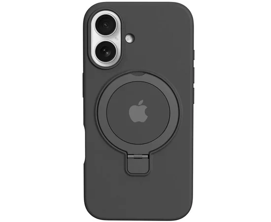 Чехол Silicone Case Full Protective with Ring для Apple iPhone 16 (6.1") Black