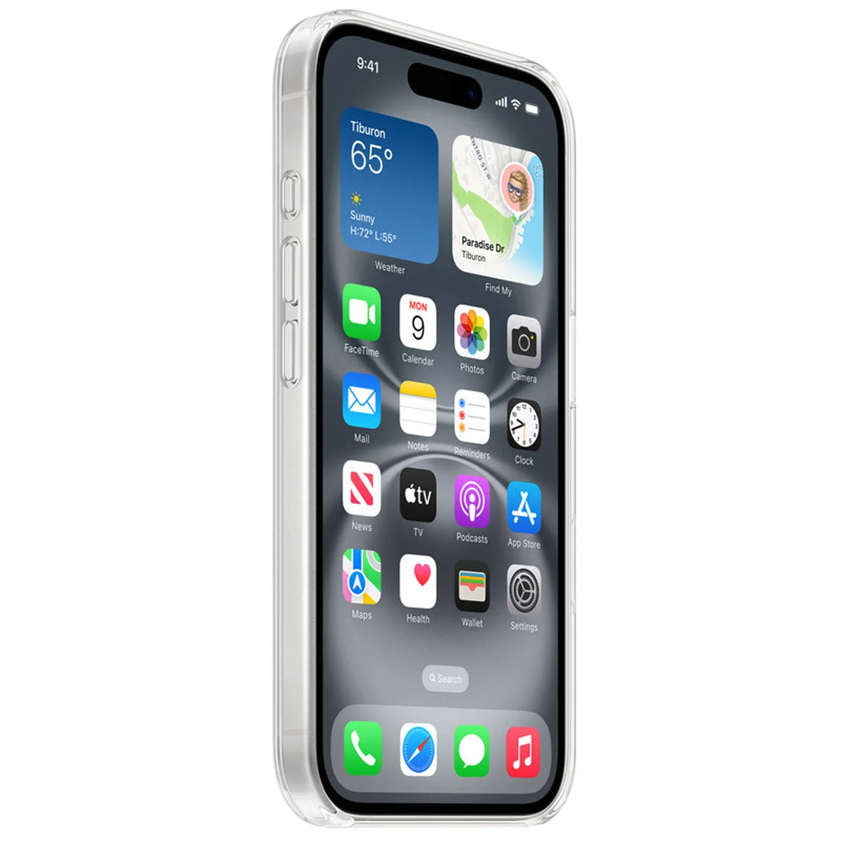 Чехол Clear Case (AAA) with MagSafe and Animation для Apple iPhone 16 (6.1") Clear