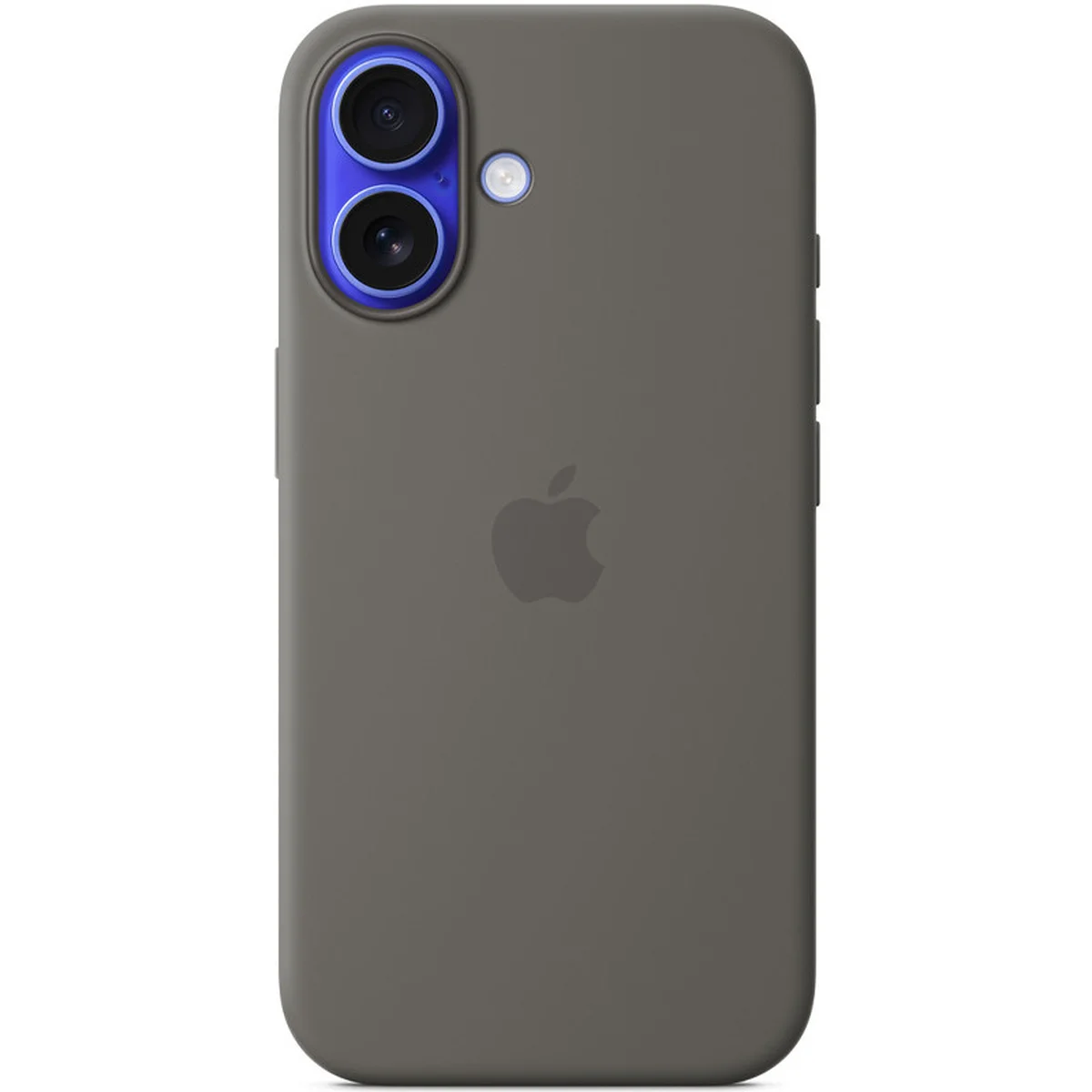 Чехол Silicone case (AAA) with Magsafe and Animation (button) для Apple iPhone 16 (6.1") Stone Grey
