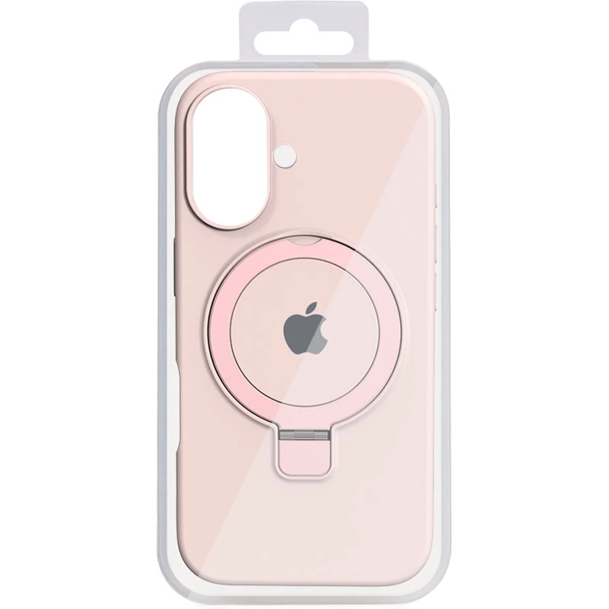 Чохол Silicone Case Full Protective with Ring для Apple iPhone 16 (6.1") Pink
