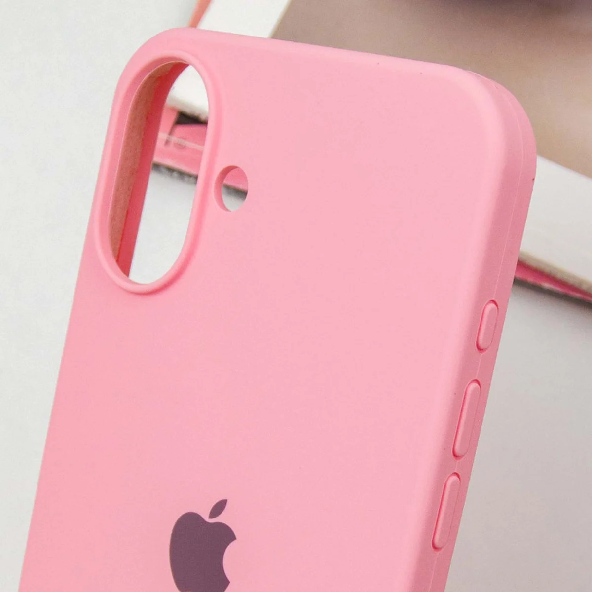 Чохол Silicone Case Full Protective (AA) для Apple iPhone 16 (6.1") Рожевий / Light pink