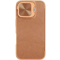 Шкіряний чохол-книжка Nillkin Qin Prop для Apple iPhone 16 (6.1") Brown