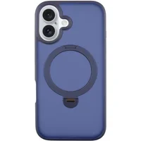 TPU+PC чехол Metal Buttons with MagSafe Colorful HQ Ring для Apple iPhone 16 (6.1") Dark Blue