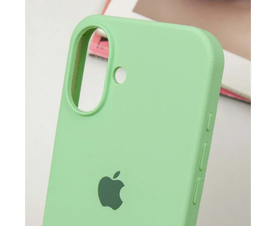 Чехол Silicone Case Full Protective (AA) для Apple iPhone 16 (6.1") Зеленый / Pistachio