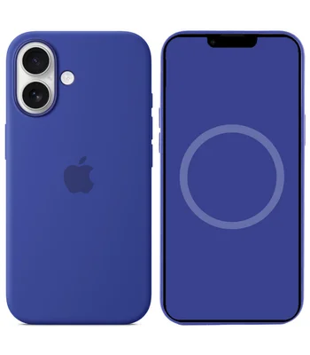 Чехол Silicone case (AAA) full with Magsafe and Animation для Apple iPhone 16 (6.1") Ultramarine