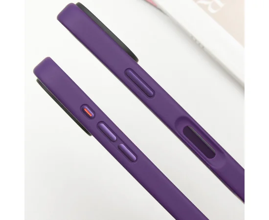 TPU+PC чехол Metal Buttons для Apple iPhone 16 (6.1") Темно-Фиолетовый