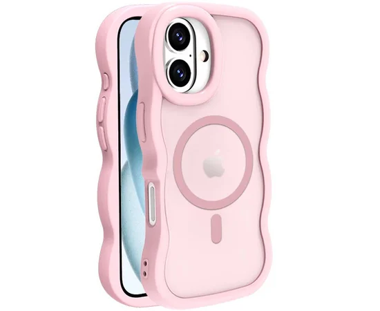 Чехол TPU+PC Undine with MagSafe для Apple iPhone 16 (6.1") Pink