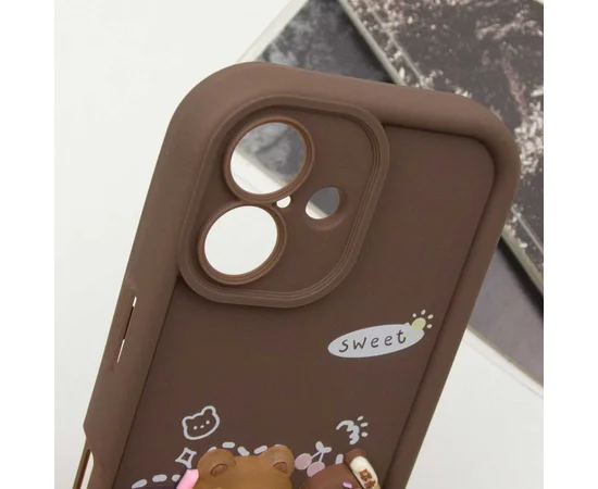 Чехол TPU Toys Case для Apple iPhone 16 (6.1") Brown / Sweet