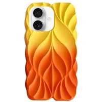 TPU чехол Leaf для Apple iPhone 16 (6.1") Yellow / Orange