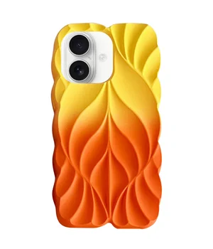 TPU чехол Leaf для Apple iPhone 16 (6.1") Yellow / Orange