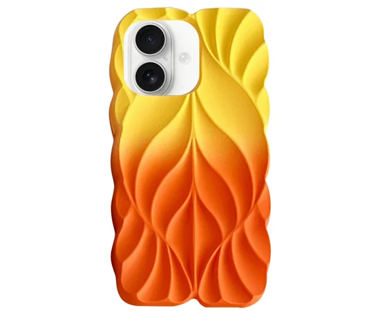TPU чохол Leaf для Apple iPhone 16 (6.1") Yellow / Orange