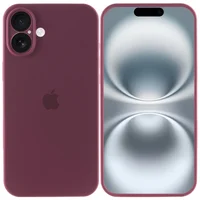 Чехол Silicone Case Full Camera Protective (AA) для Apple iPhone 16 (6.1") Бордовый / Plum