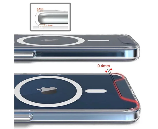 Чехол TPU Space Case with MagSafe для Apple iPhone 16 (6.1") Прозрачный