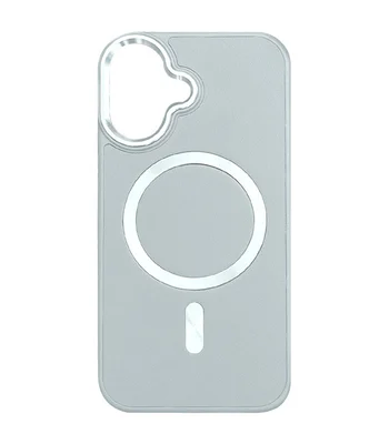 Шкіряний чохол SnapCase with MagSafe для Apple iPhone 16 (6.1") Grey