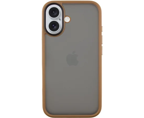 TPU+PC чехол Metal Buttons для Apple iPhone 16 (6.1") Золотой